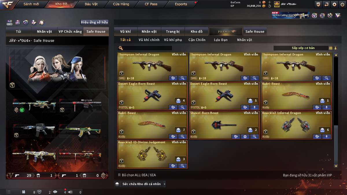 shop acc cf uy tin gia re